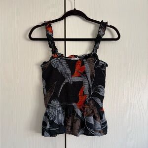 Patrons of Peace Blue and Orange Top